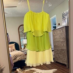 Lime and Yellow Layered Dress